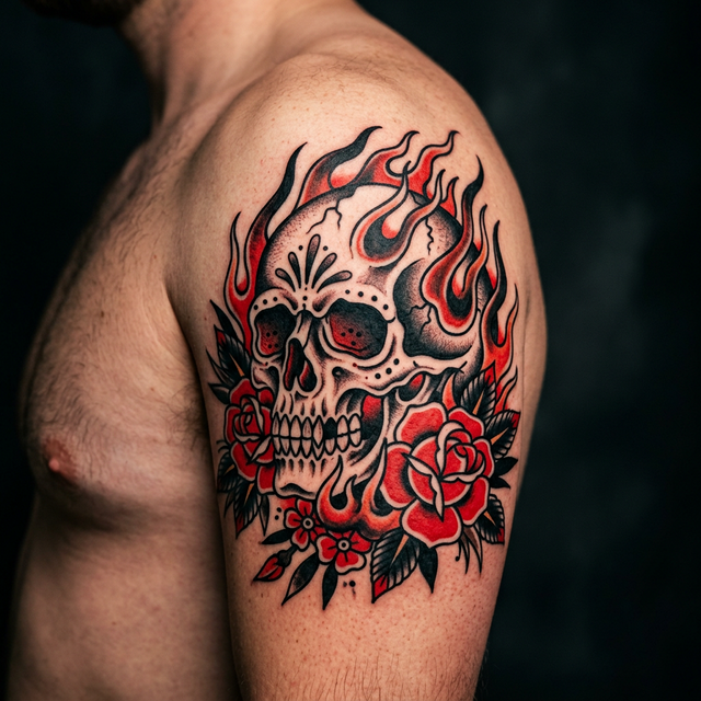 Tattoo calavera tradicional
