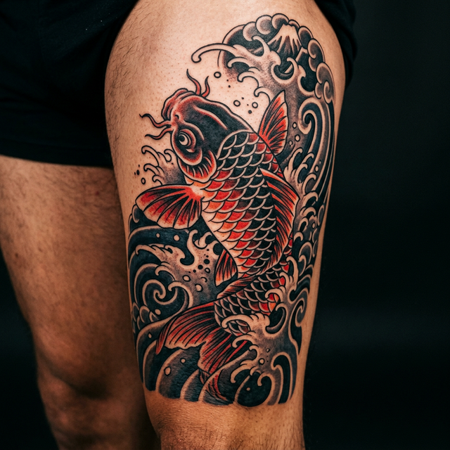 Tattoo koi japonés